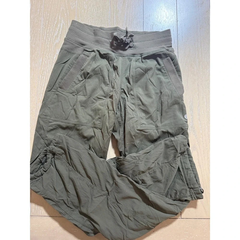Lululemon Dance Studio Pants Size 4 Olive Green Mid Rise Full Length - Picture 12 of 15